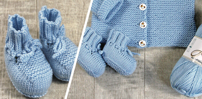 Babyschuhe stricken